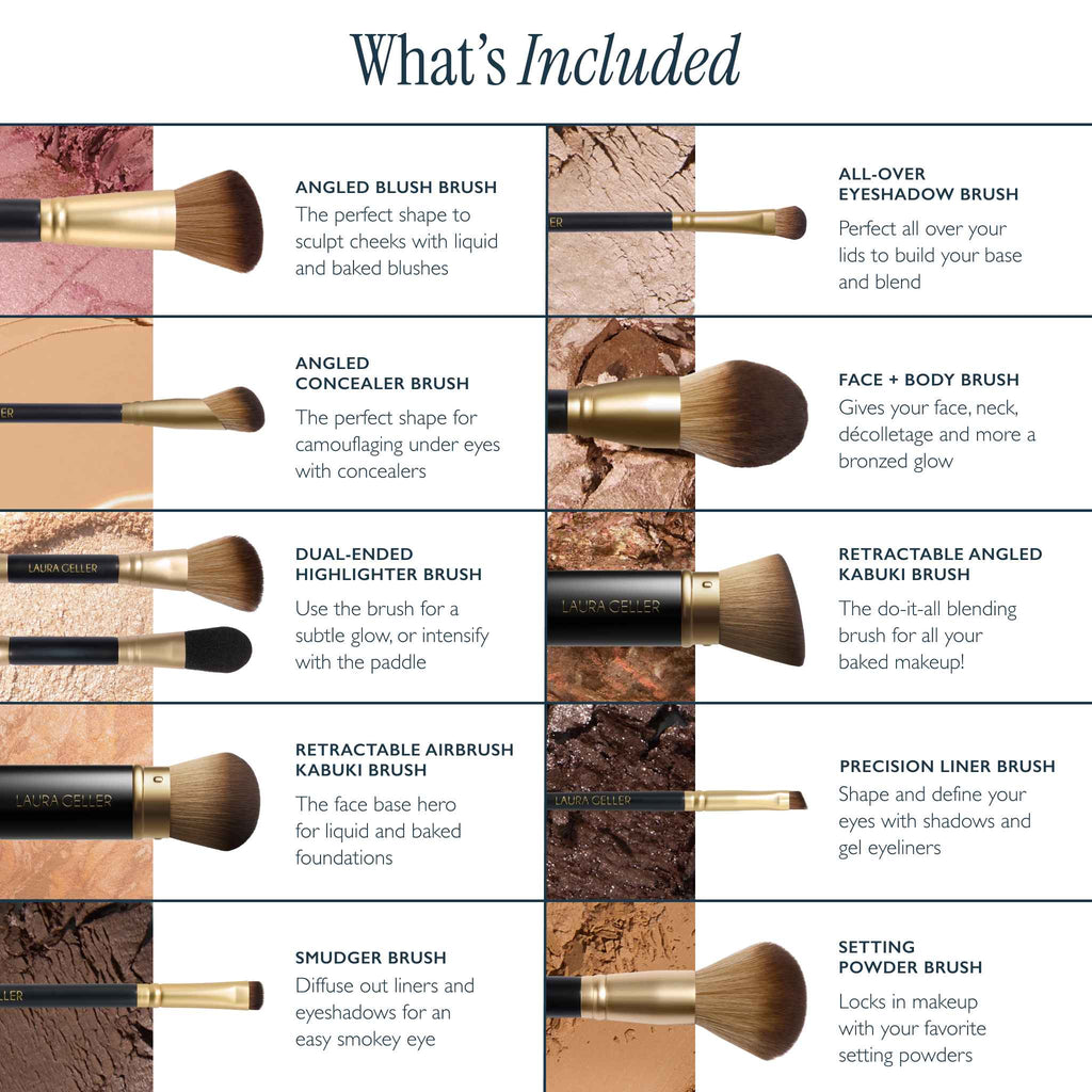The Brush Vault Limited Edition Makeup Brush Collection (10 PC)
